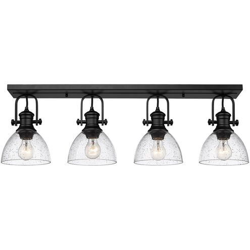 Hines 4 Light 35 inch Matte Black Semi-Flush Ceiling Light